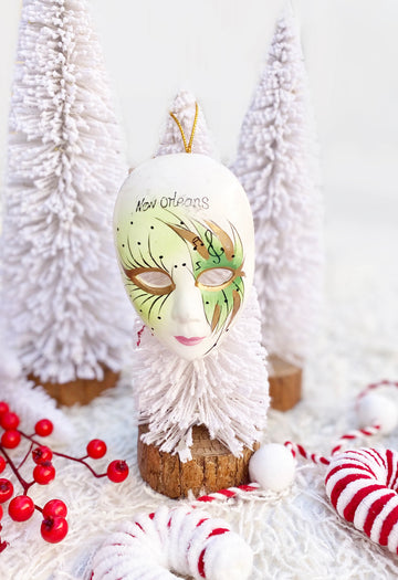 Half Face Venetian Mask Christmas Ornament