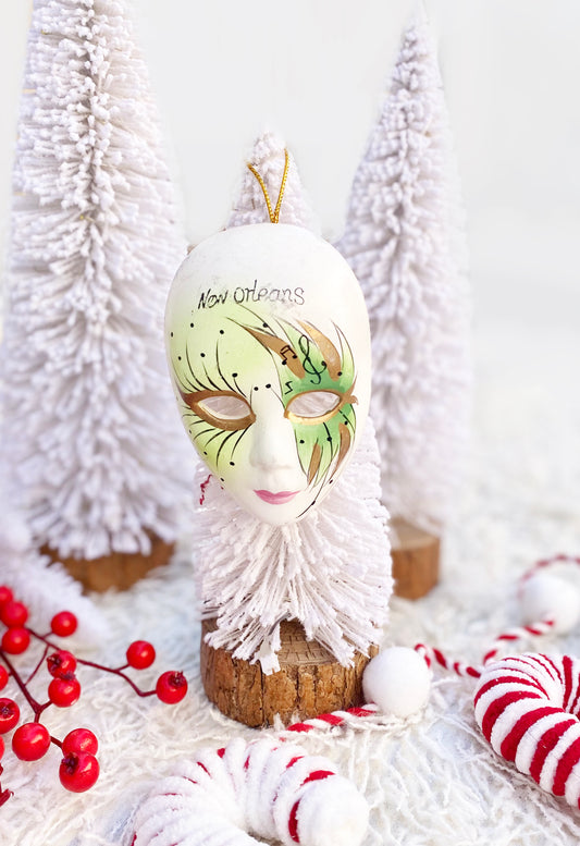 Half Face Venetian Mask Christmas Ornament