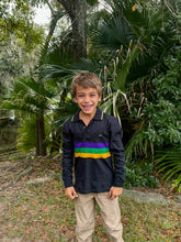 Black Chest Stripe Youth Long Sleeve