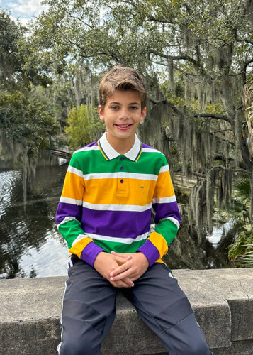 Thick Stripe Rugby Youth Long Sleeve