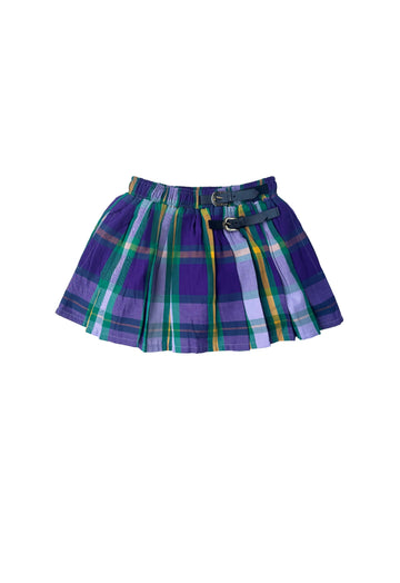 Minifalda pantalón de tablas para joven - Morado