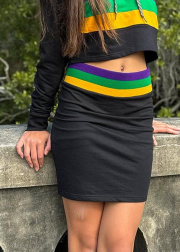 Falda pantalón de corte recto para adulto - Negro