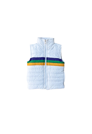 Toddler Waterproof White Reversible Puffer Vest