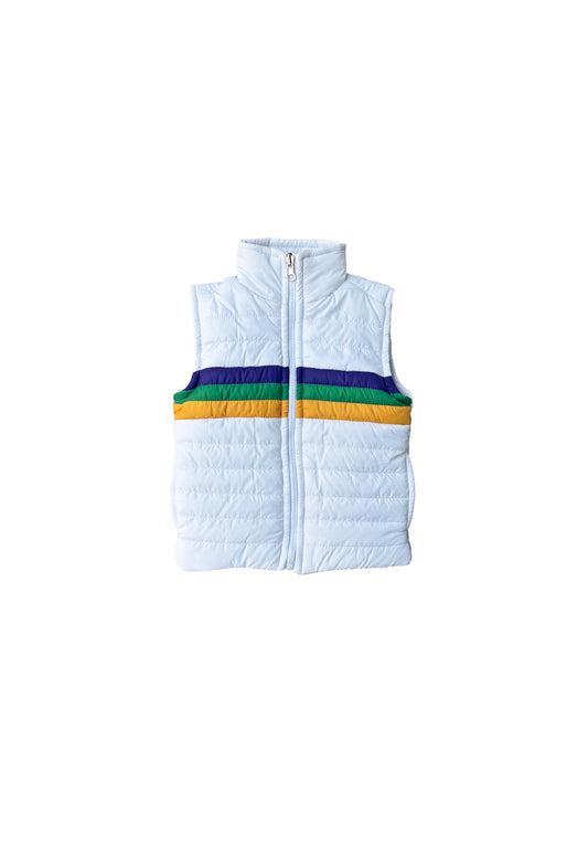 Toddler Waterproof White Reversible Puffer Vest