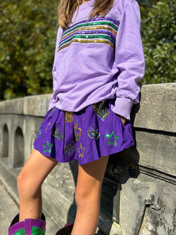 Jupe-short Couronne junior – Violet