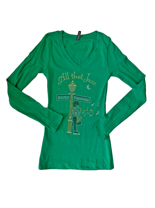 Street Musician with Lamppost Rhinestone (Short or Long Sleeve)