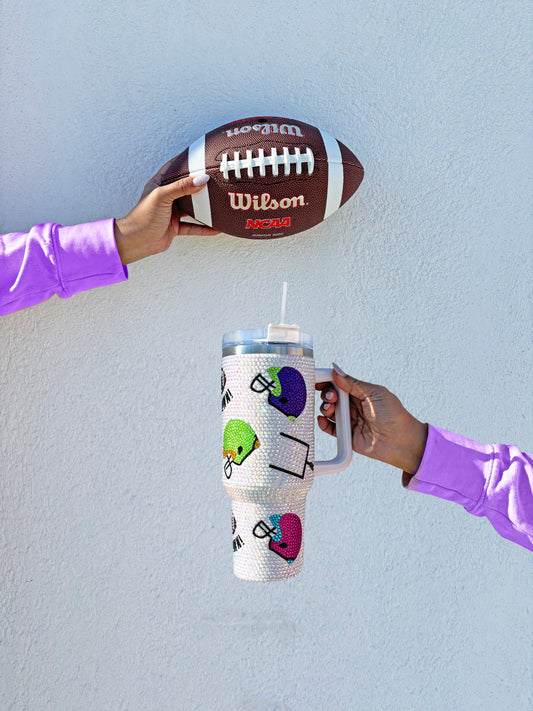 Gobelet en strass de football américain Touchdown