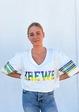 Sequin Krewe Short Sleeve Crop Pullover