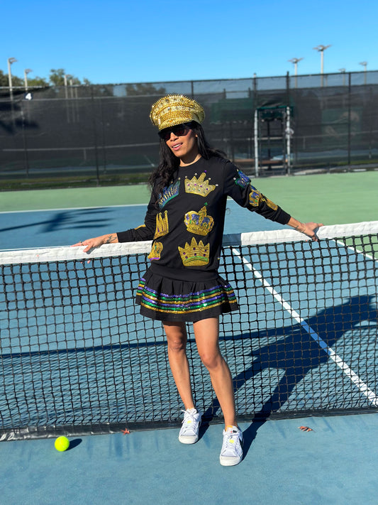 French Terry Adult Appliqué Crown Pullover