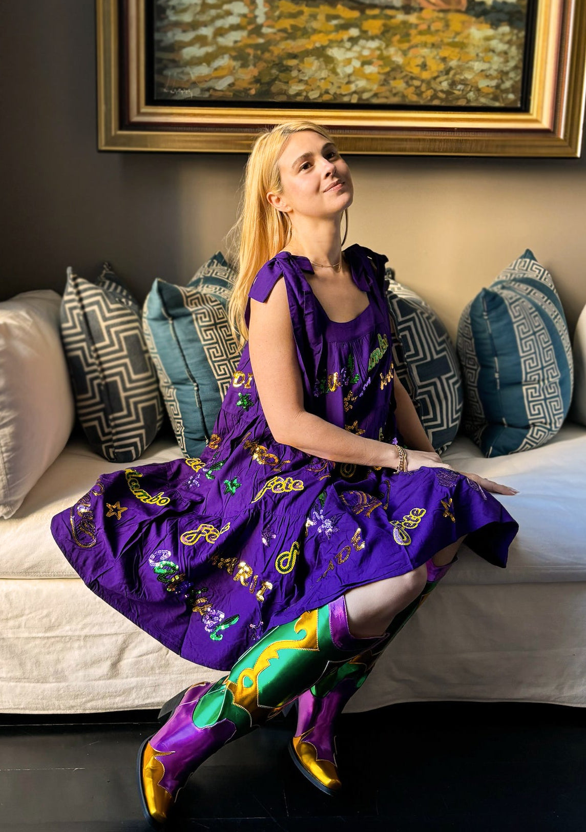 Adult Mardi Explosion Viscose Dress