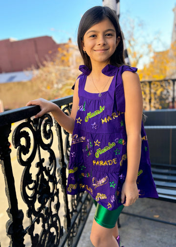 Robe en viscose "Explosion" pour jeunes - Violet