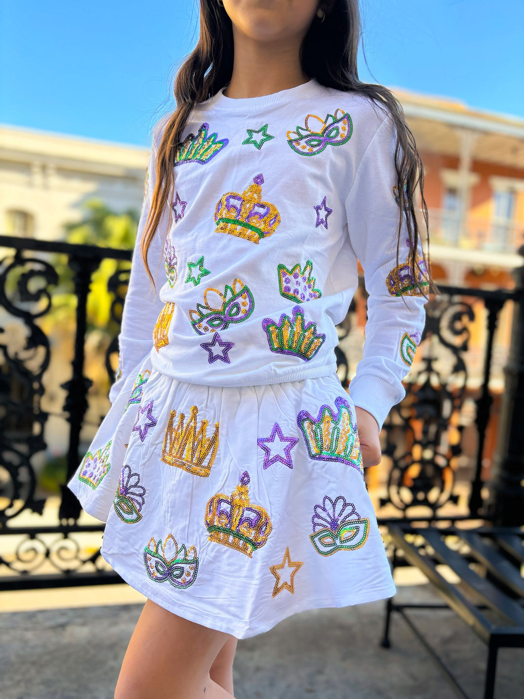 Junior Crown Skort - White