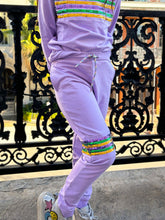 Youth Sequin Joggers French Terry - Lavender
