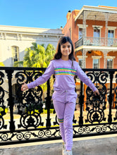 Youth Sequin Joggers French Terry - Lavender