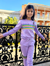 Youth Sequin Joggers French Terry - Lavender