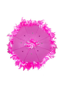 Pink Feathered Parasol