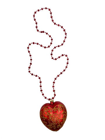 Cuentas Art Déco de Corazón Rojo