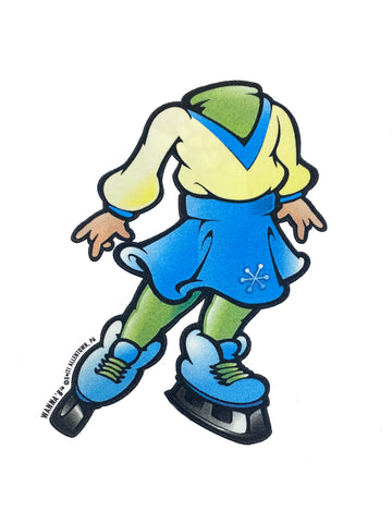 Camiseta infantil con cuerpo de patinador artístico