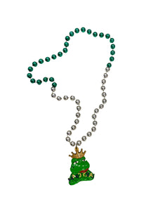 Green Frog Mardi Gras Bead