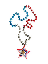 Patriotic Star on Red, White, and Blue Specialty Bead