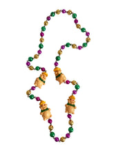 Mardi Gras Pigs on Purple, Green, and Gold Specialty Bead