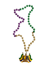 Crown with Flags on Purple Green Gold Specialty Beads