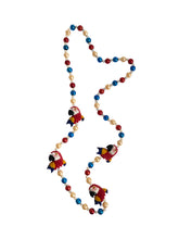 Parrot Medallions on Red, Blue, and Pearl Specialty Bead