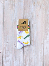 White Mardi Gras Ribbed Socks (Toddlers, Kids, and Adults)