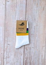 White Stripe Ribbed Socks (Toddlers, Kids, and Adults)