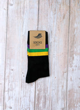 Black Stripe Ribbed Socks (Toddlers, Kids, and Adults)