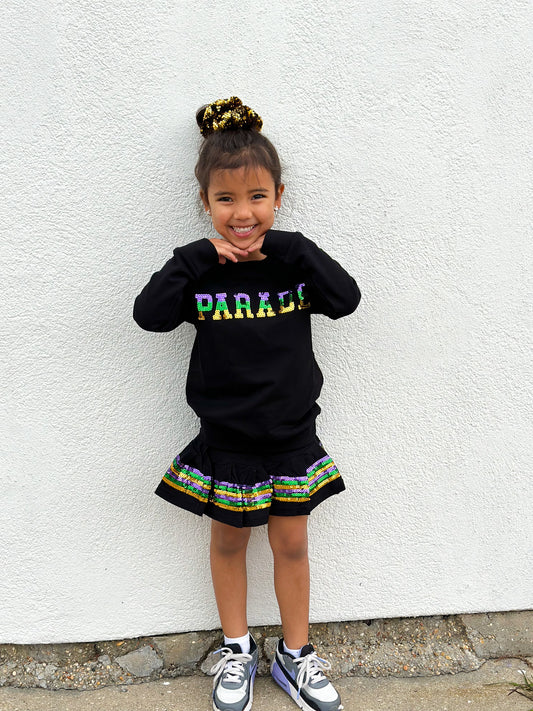 Skorts Youth Sequin - Black