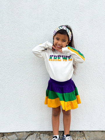 Jupes-shorts jeunes color block