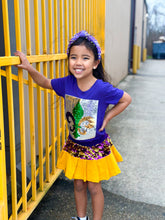 Purple and Gold Youth Skort