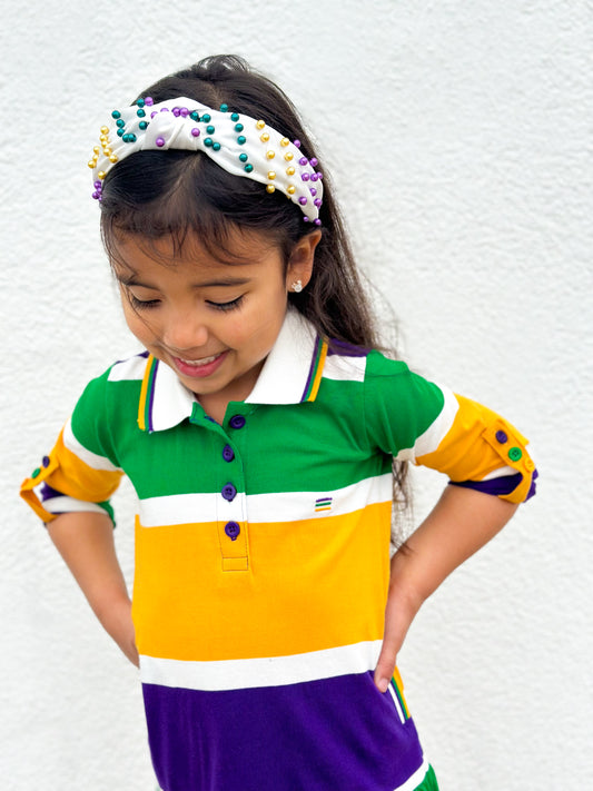 Robe Rugby Jeune à Rayures Épaisses