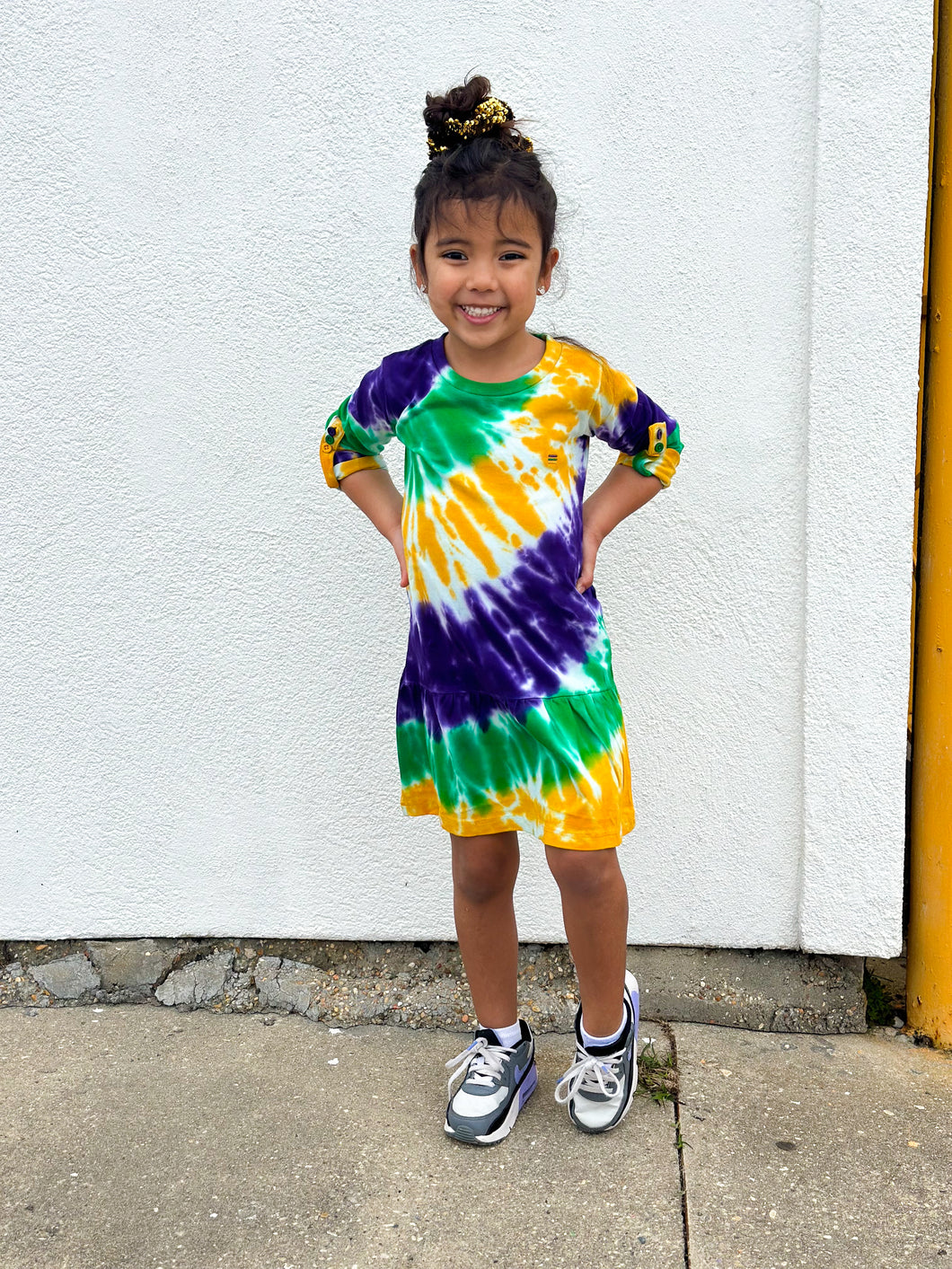 Tie Dye Wave Youth Dress