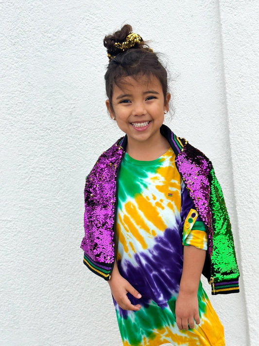Sequin Jacket Purple, Green, and Gold Infant Classic