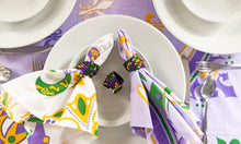Mardi Gras Rhinestone Magnetic Napkin Rings (Set of 4)