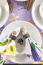 Mardi Gras Rhinestone Magnetic Napkin Rings (Set of 4)