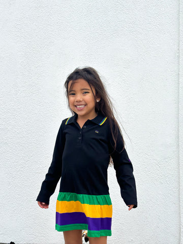 Robe de jeunesse à rayures noires