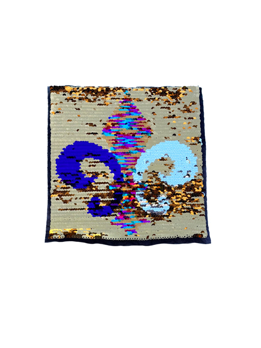 Fleur de Lis Sequin Glue on Patch