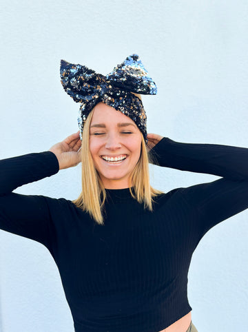 Diademas/Turbantes/Cintas para el pelo de lentejuelas mágicas reversibles (5 opciones de color)