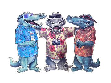 T-shirt trio Alligator Vacation
