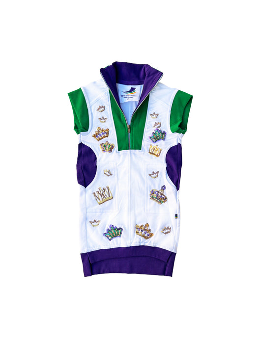 Youth Crowns Tennis Dress – White