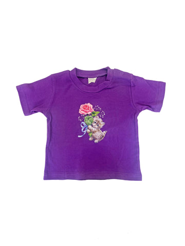 T-shirt Enfant Chaton et Rose