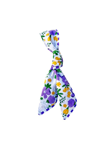 Pañuelo de algodón Twilly con estampado floral en bloque