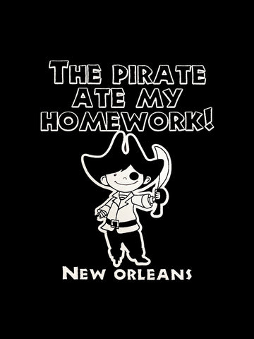 Camiseta infantil El pirata se comió mi tarea