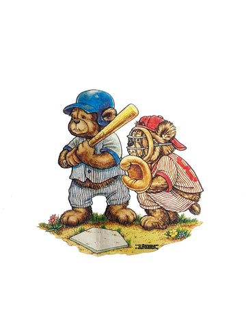 T-shirt pour enfants "Ours jouant au baseball"