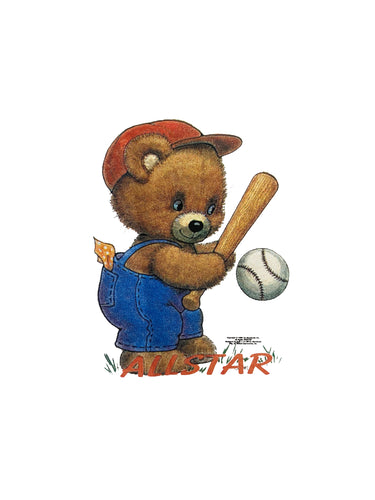 Allstar Baseball Bear Kid's T-Shirt