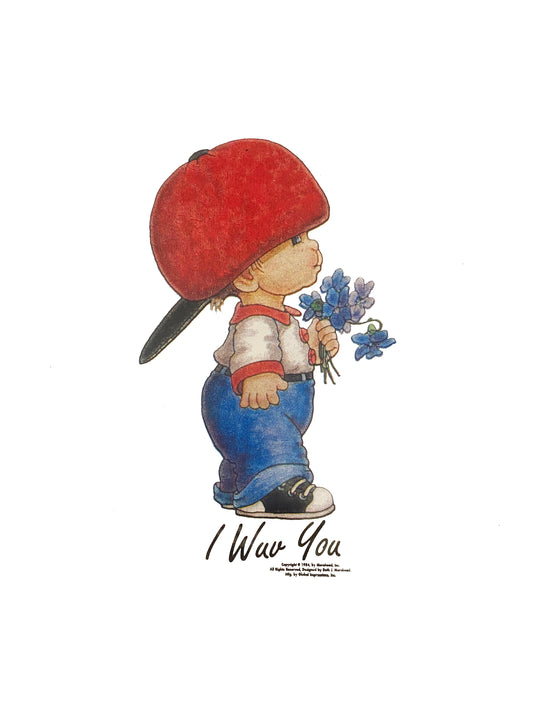 "Te amo" camiseta para niños con el niño del sombrero rojo