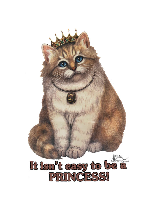 T-shirt C'est pas facile d'être un chat princesse
